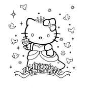 coloriage princesse hello kitty